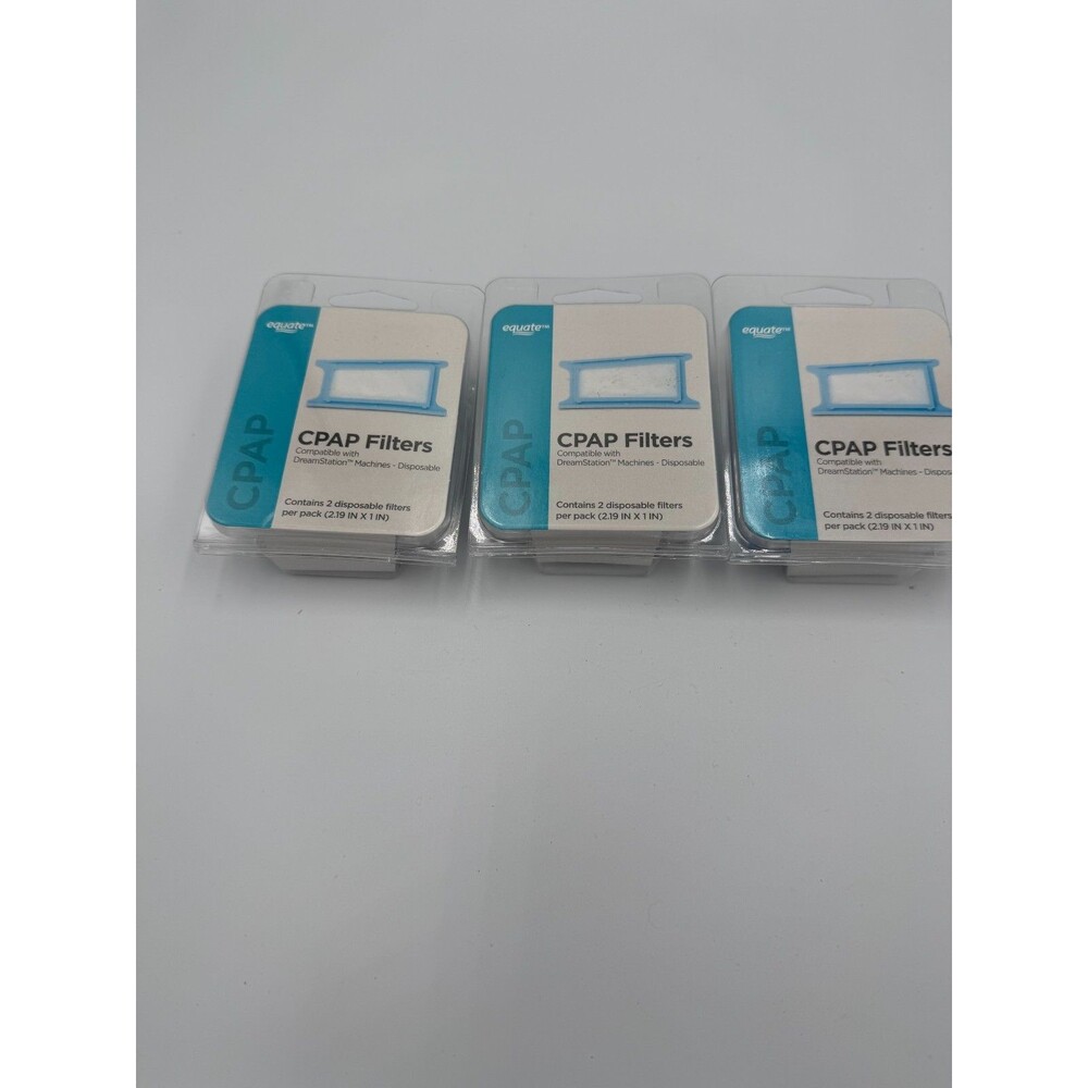 Equate CPAP 6 Disposable Filters 2.19 x1" for DreamStation Machines, New in Box